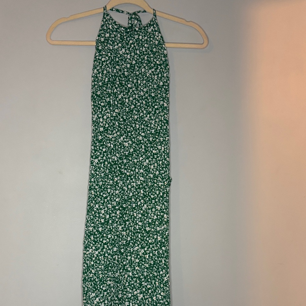 SHEIN Green Floral Maxi Dress
